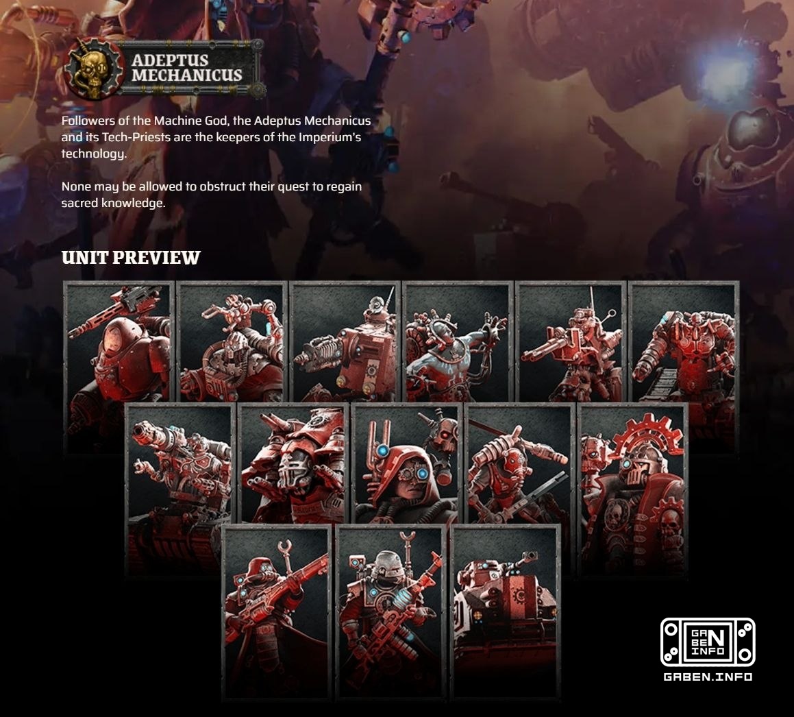 Preview of units of all factions in Dawn of War IV