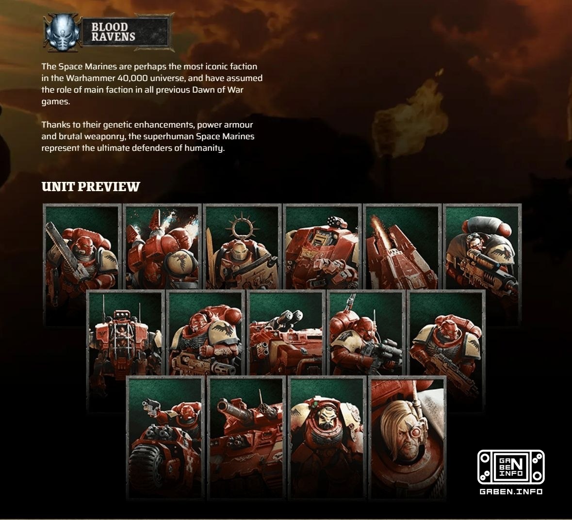 Preview of units of all factions in Dawn of War IV