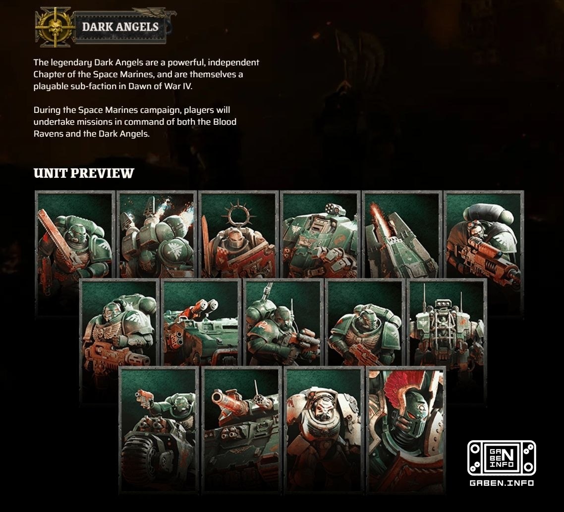 Preview of units of all factions in Dawn of War IV