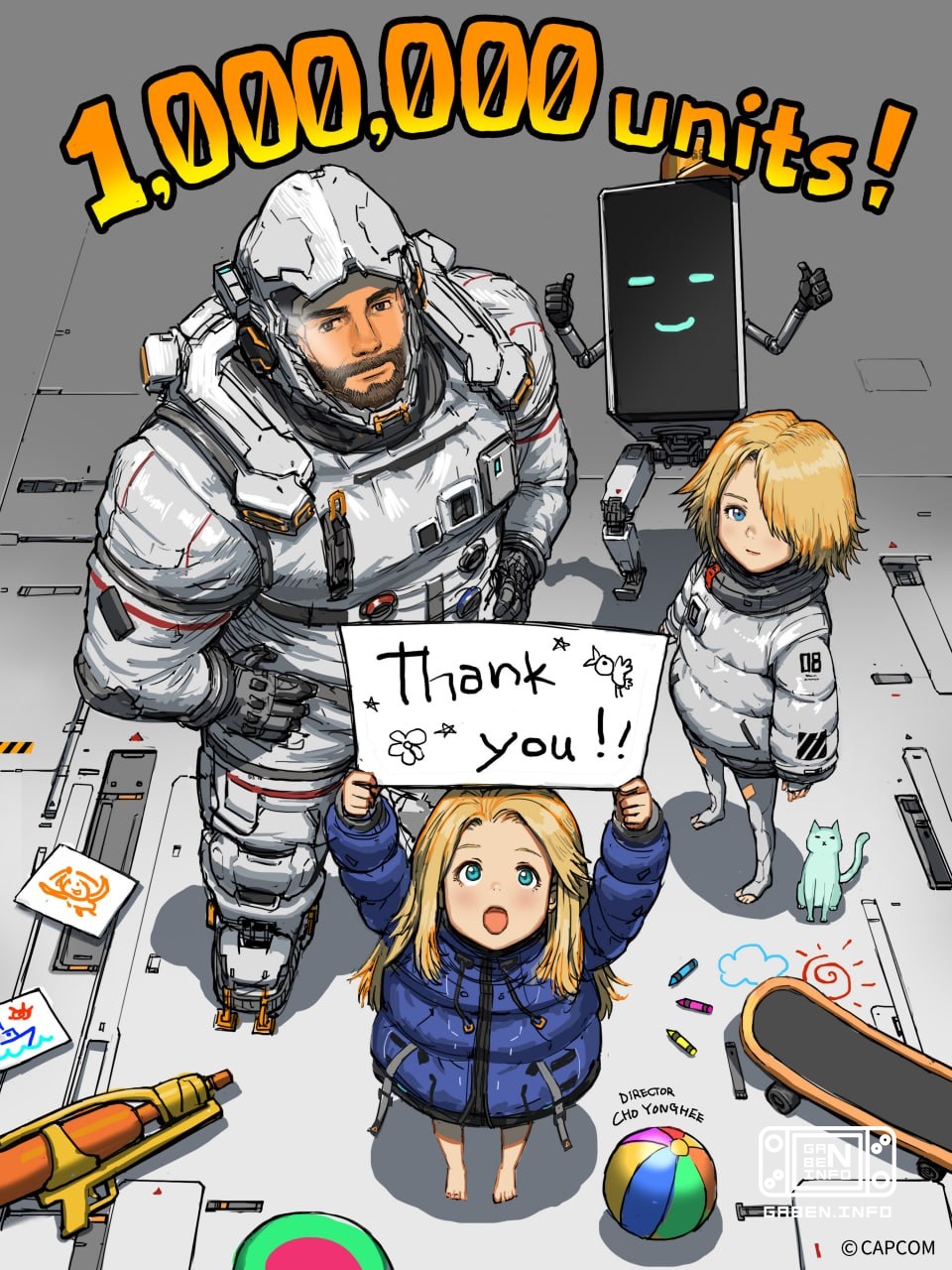 Developers Pragmata have now released the art, celebrating the 1 million copies sold of Hugh!They say our game has been ...