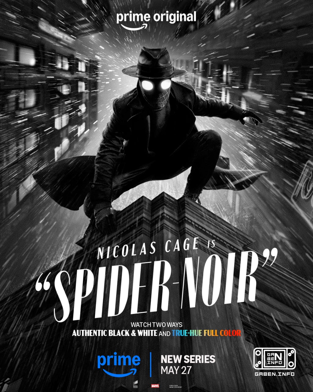 New posters for the Spider-Noir series with Nicolas Cage have appeared.The show will be released on May 27 on Prime Vide...
