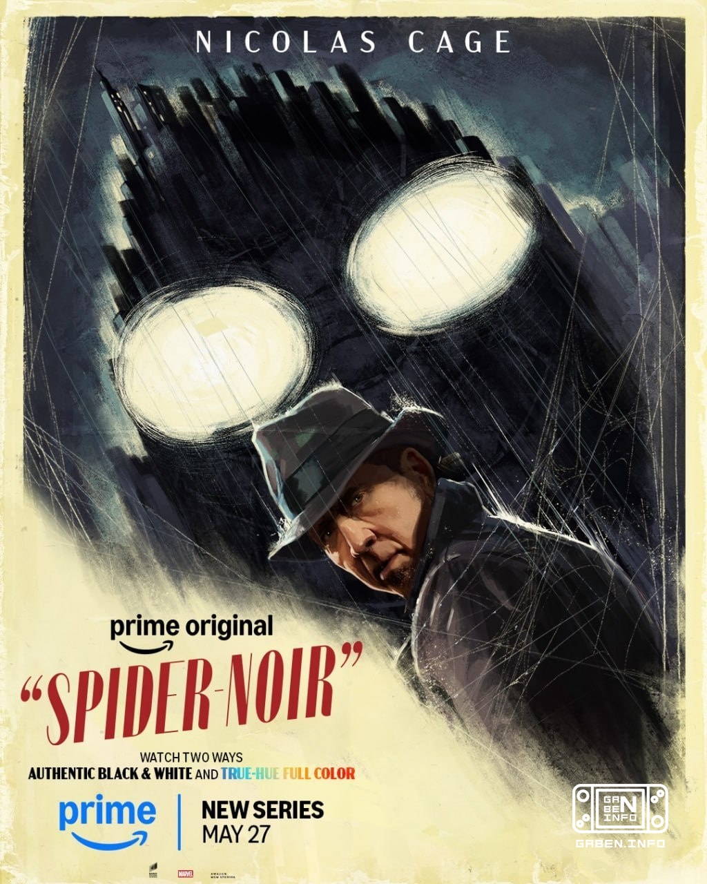 New posters for the Spider-Noir series with Nicolas Cage have appeared.The show will be released on May 27 on Prime Vide...
