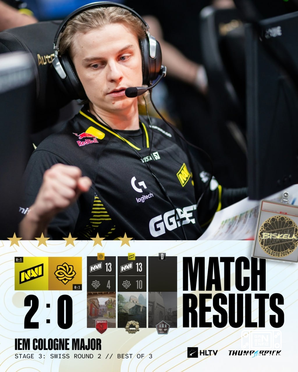 🇪🇺 NaVi win 🇧🇷 Legacy dry and go through the bracket 2:0