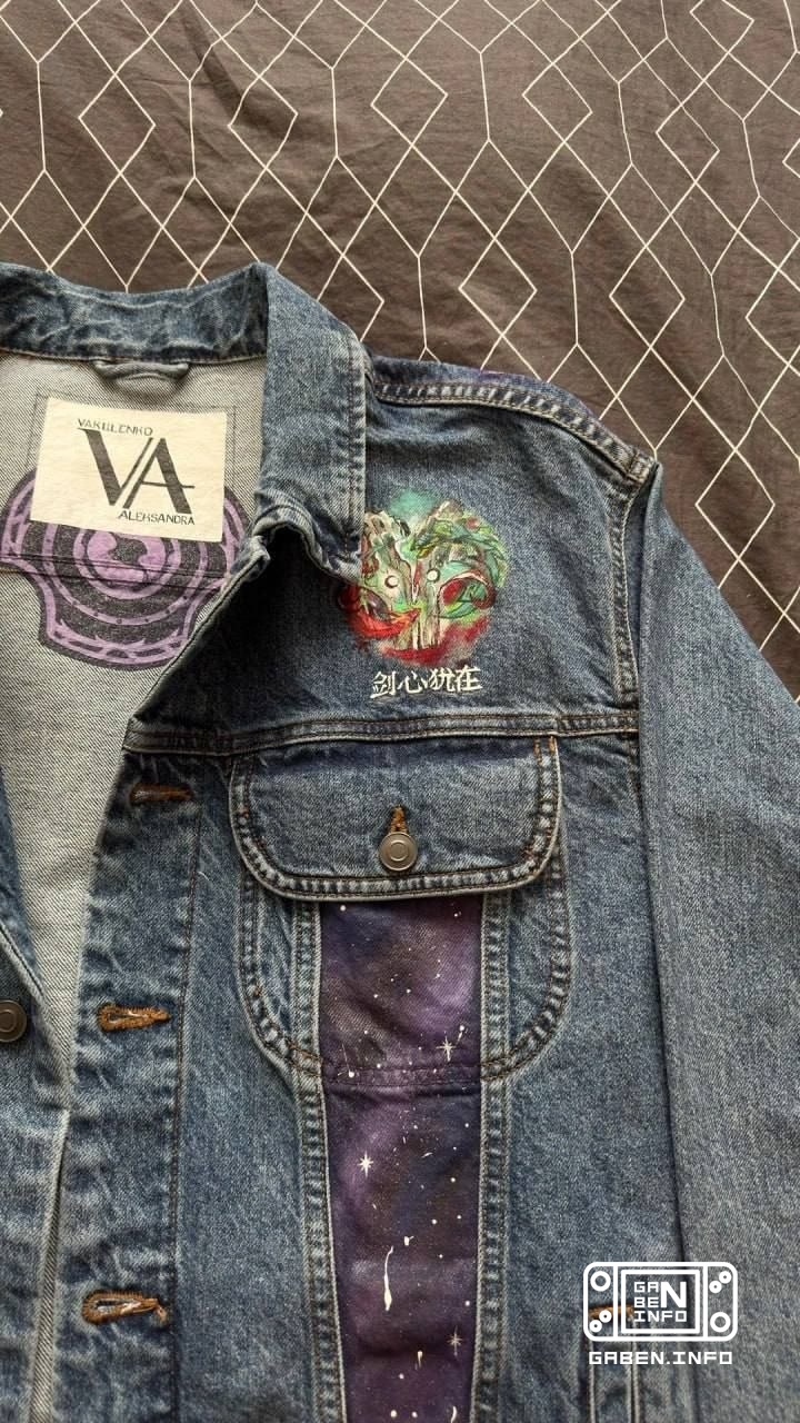 The girl made a custom jacket in the International style