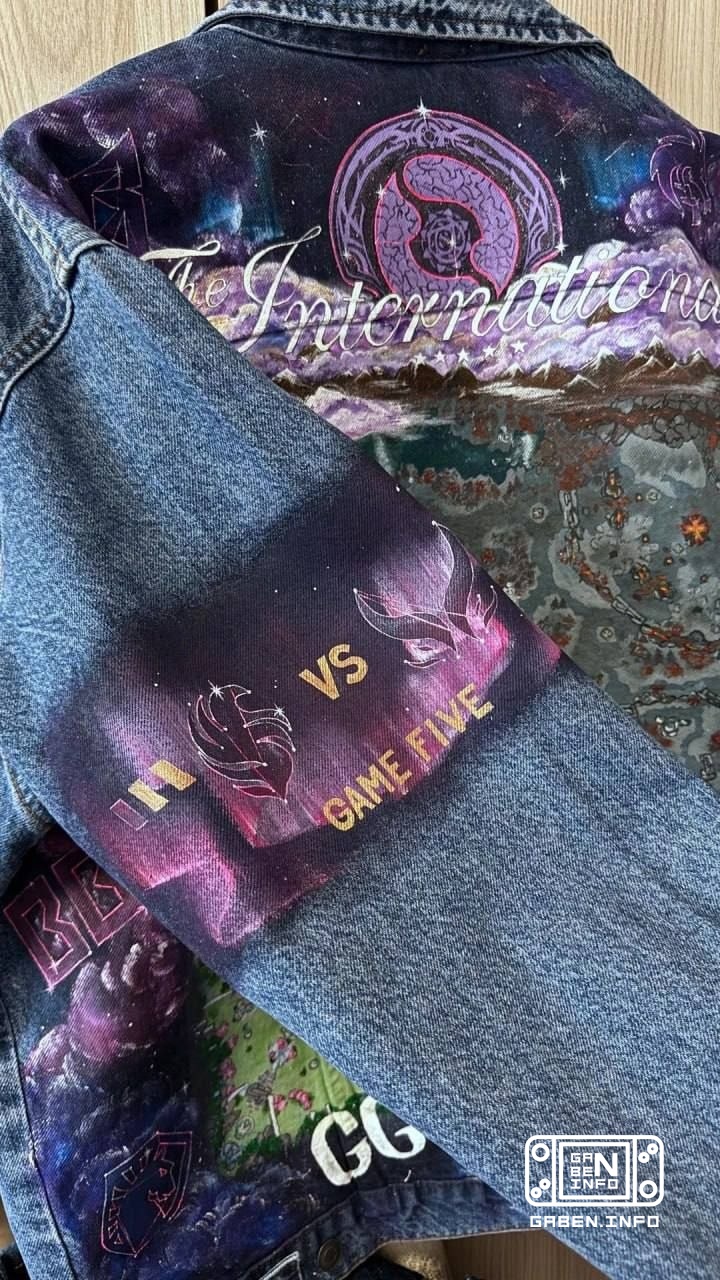 The girl made a custom jacket in the International style