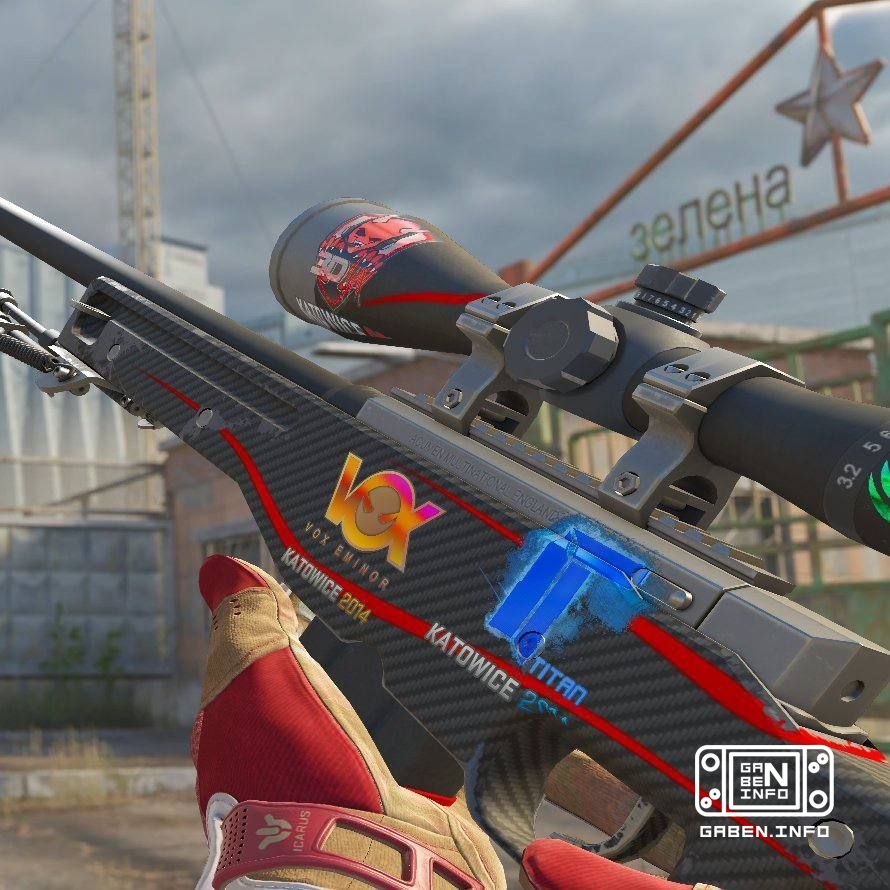 AWP |A red line (FT) with Katowice 2014 holographic stickers valued at approximately $96,000 recently sold for $1,800! ✔...