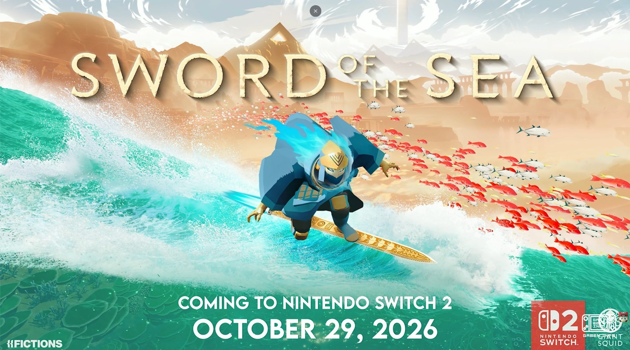 Gra, w której można jeździć na mieczach, Sword of the Sea, będzie dostępna na Switch 2 już jutro, 29 października.